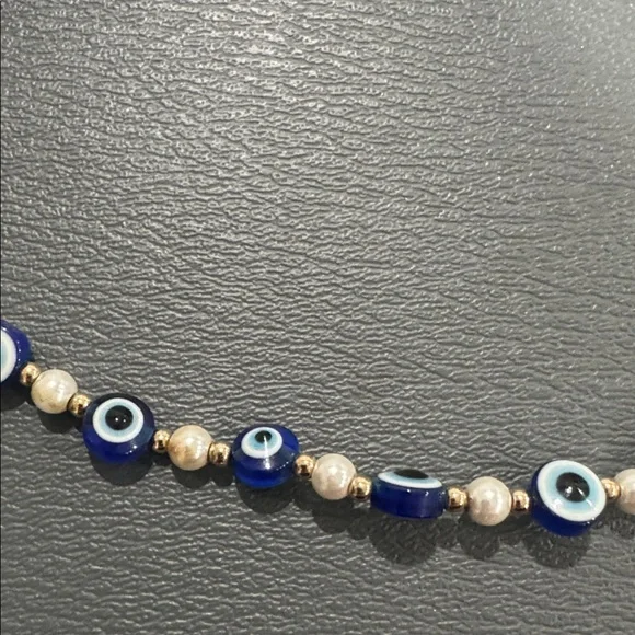 Blue Evil Eye Necklace choker Trendy - Picture 2 of 2
